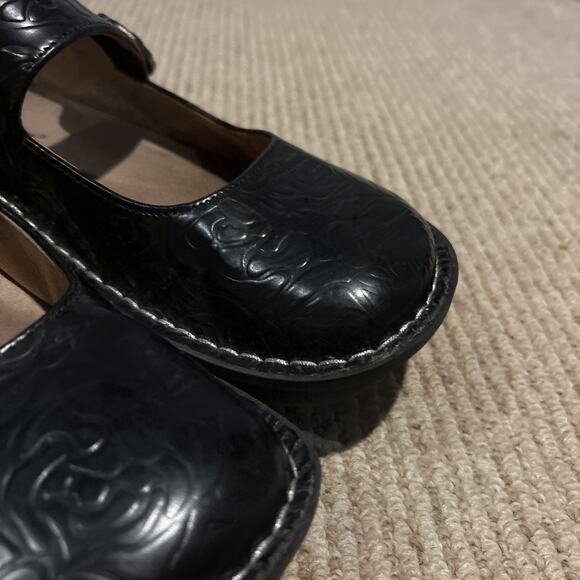 Alegria Paloma Black Leather Mary Jane Shoes PAL-601 Size 39 / 9 - Picture 2 of 9